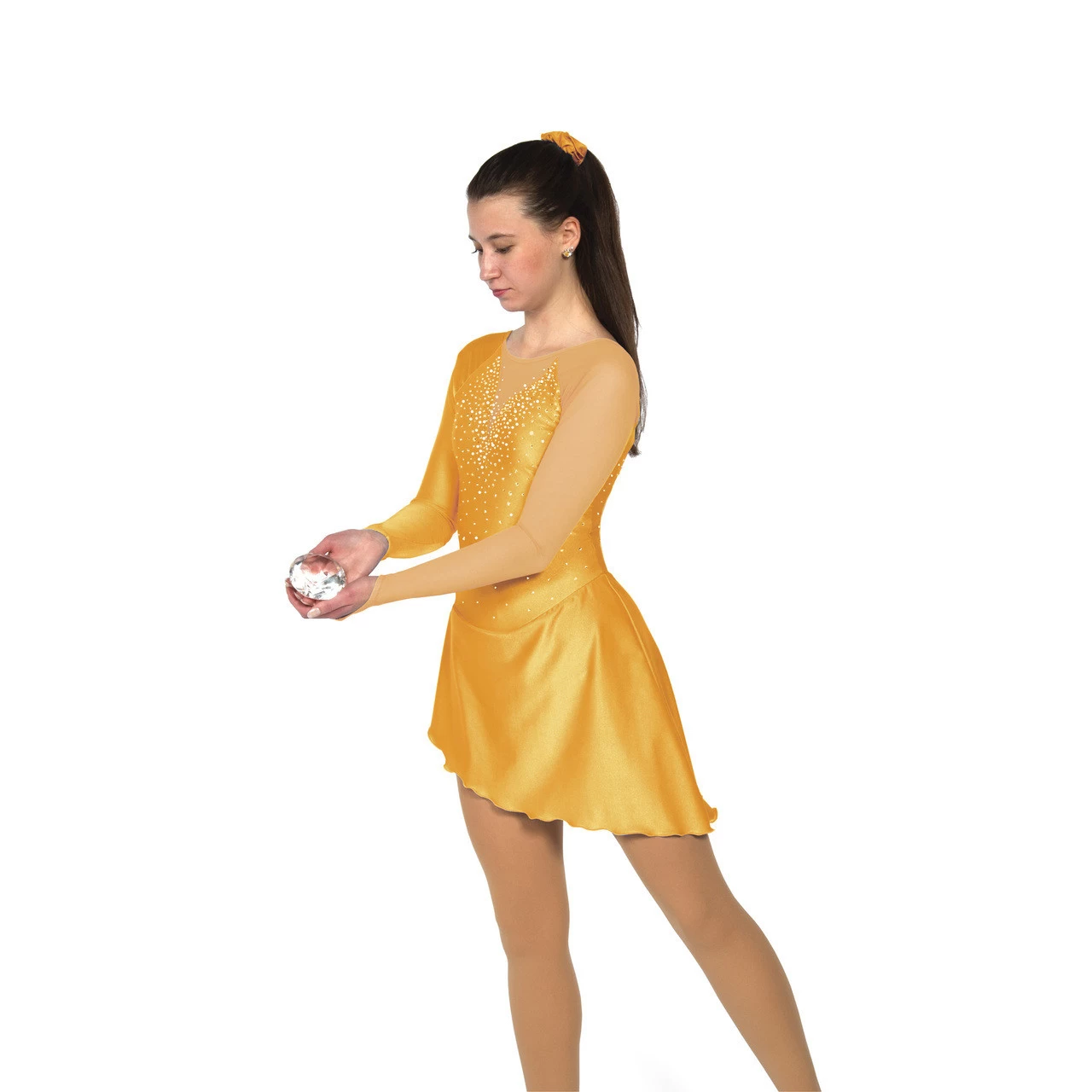 Solitaire Style F220115 Asymmetrical Dance Dress- Gold - Image 2