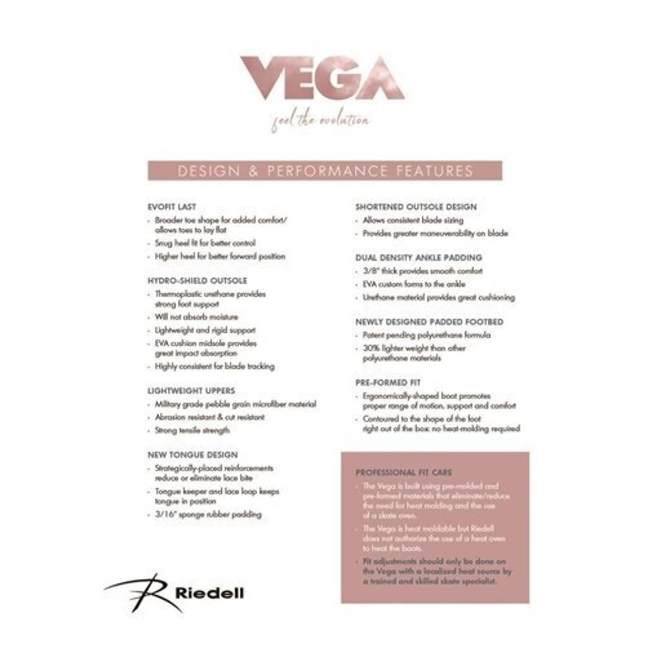 Riedell Vega Black (Boot Only)