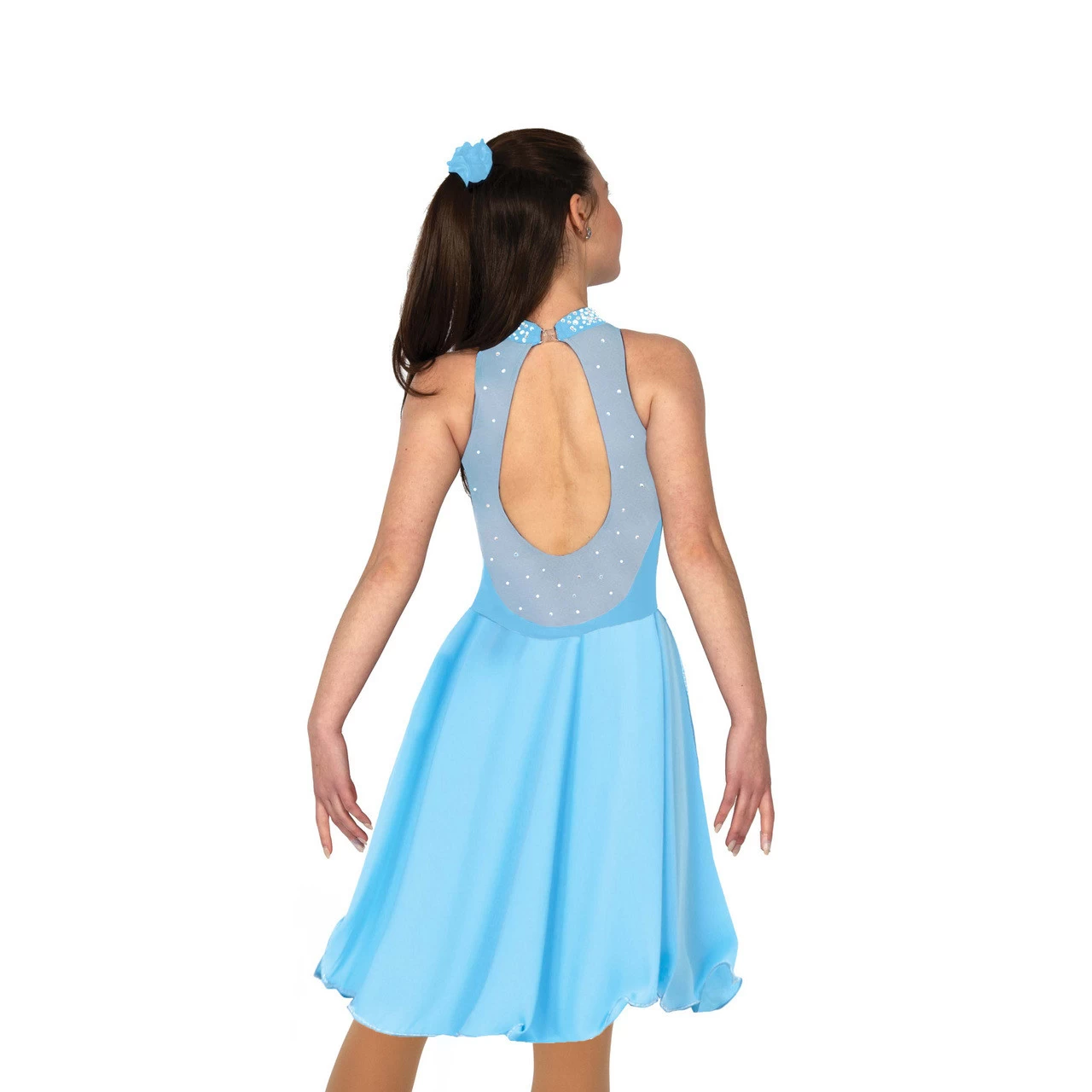 Solitaire Style D22018 Keyhole Dance Dress-Crystal Blue - Image 5
