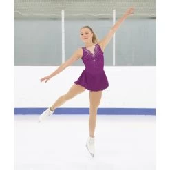 Solitaire Style F220112 Fancy Cutwork Dress- Orchid